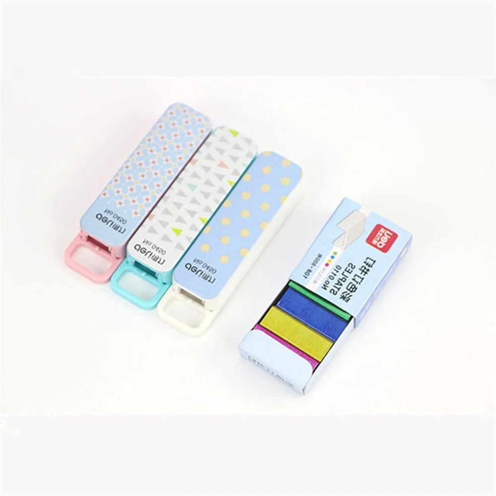 Stationery And Office Supply Chain - 델리 휴대용 컬러 수동 미니 스테이플러