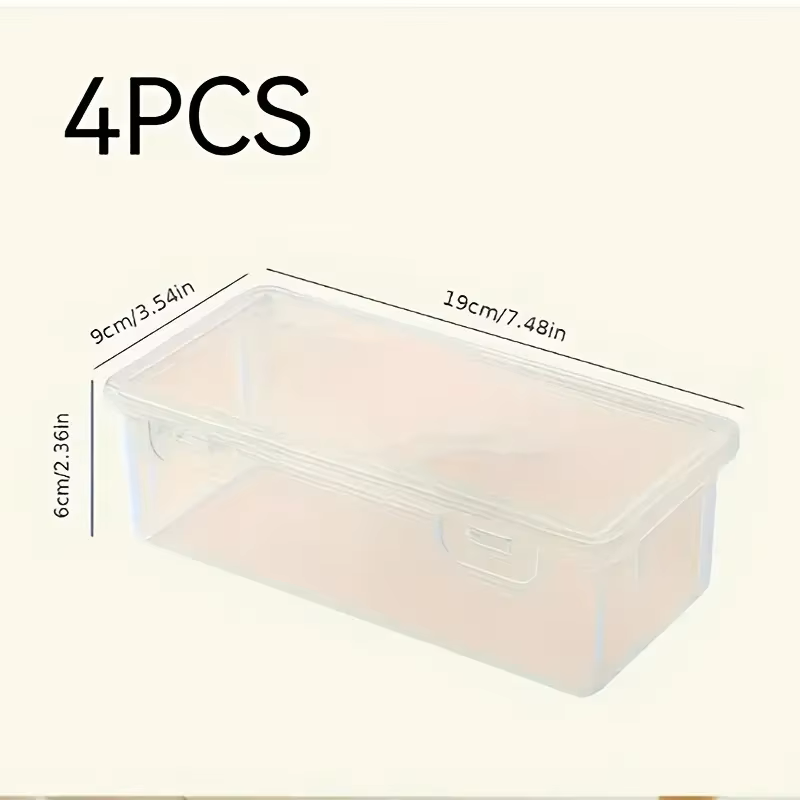 Stationery And Office Supply Stores - 뚜껑이 있는 대형 투명 PP 수납함