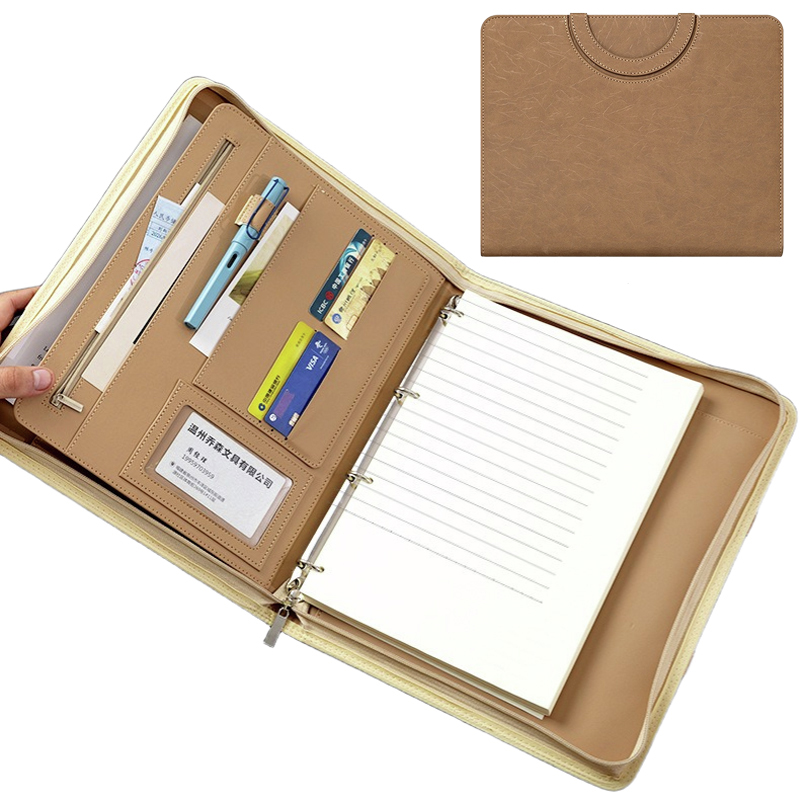 Binder Clip Assorted - 다기능 A4 PU 가죽 비즈니스 포트폴리오