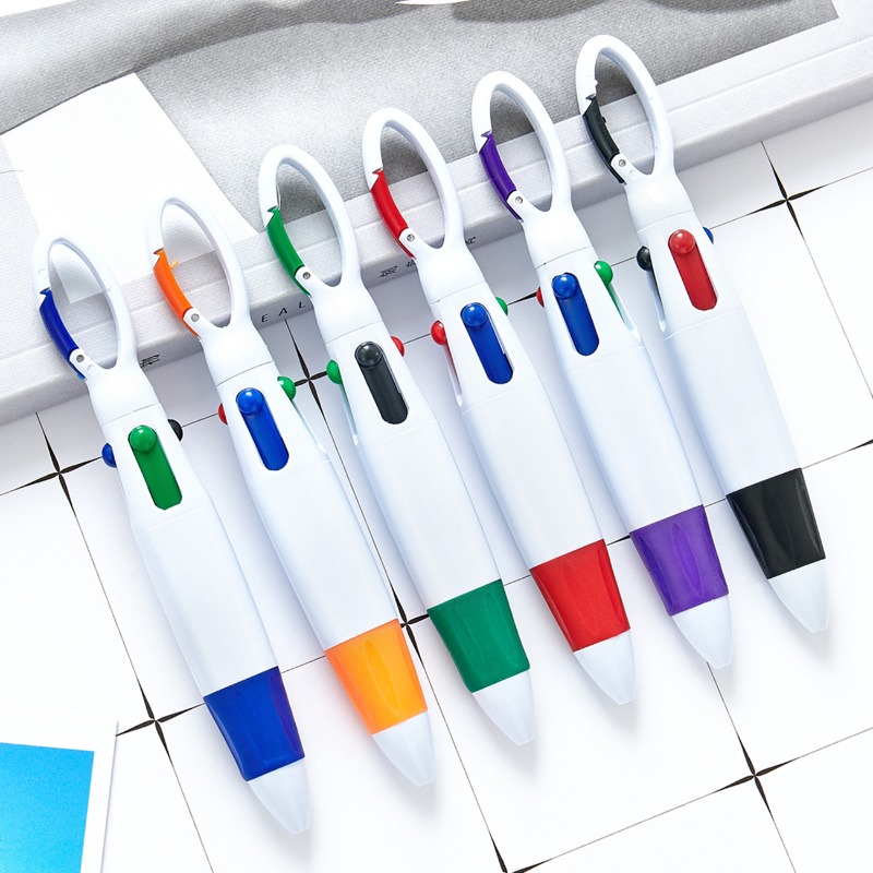 1Pcs 젤 펜 4 색 잉크 휴대용 프레스 볼펜 키 체 - Stationery And Office Supply Chain 리뷰 및 가격