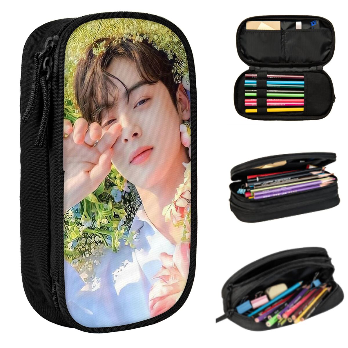 차은우 Kpop Astro 연필 케이스 소년 소녀 학교 - Stationery And Office Supply Chain 리뷰 및 가격