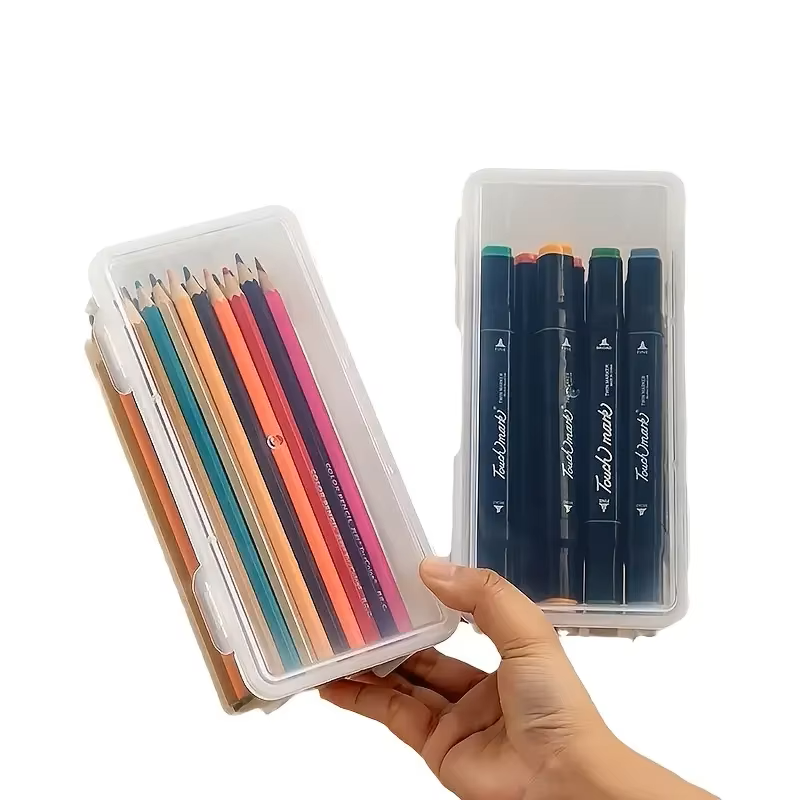 뚜껑이 있는 대형 투명 PP 수납함 4개, 사무용품,  - Stationery And Office Supply Stores 리뷰 및 가격