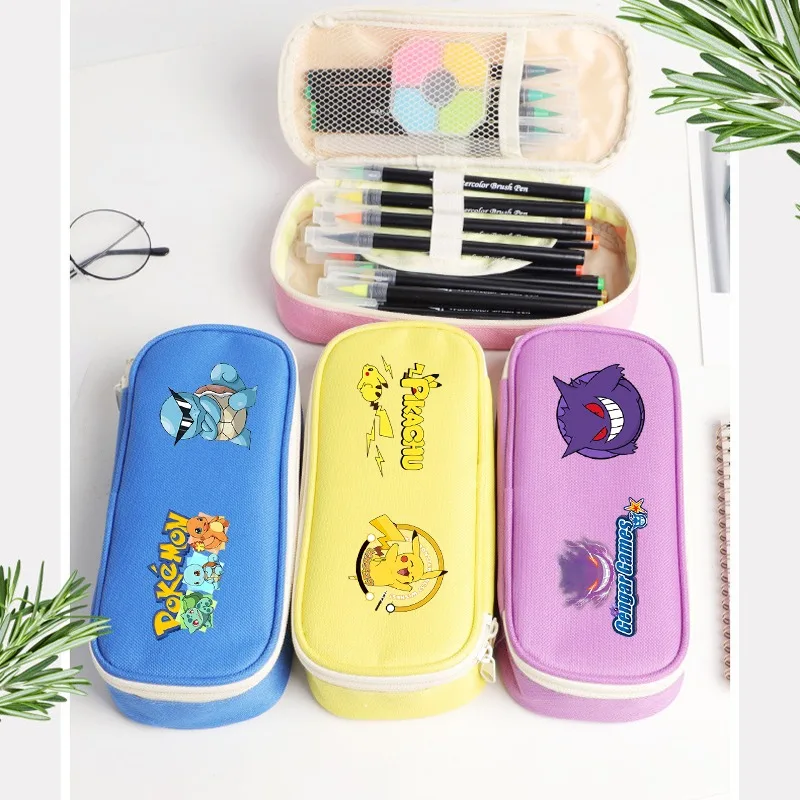 포켓몬 피카추 연필 케이스 귀여운 학생 문구 만화 애니 - Stationery Office 리뷰 및 가격
