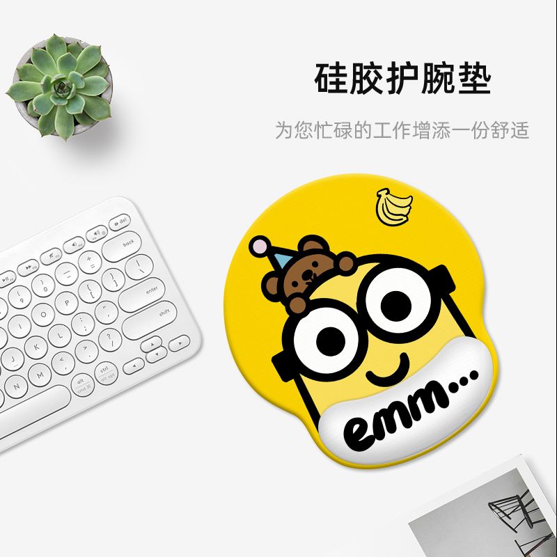 미니언즈 만화 귀여운 손목 받침대 마우스 패드 카와이  - Stationery Office 리뷰 및 가격