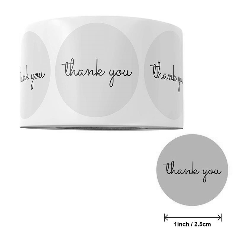 500개 감사 스티커 롤 25mm 원형 검정 흰색 분홍 - Sticker Label Roll 리뷰 및 가격
