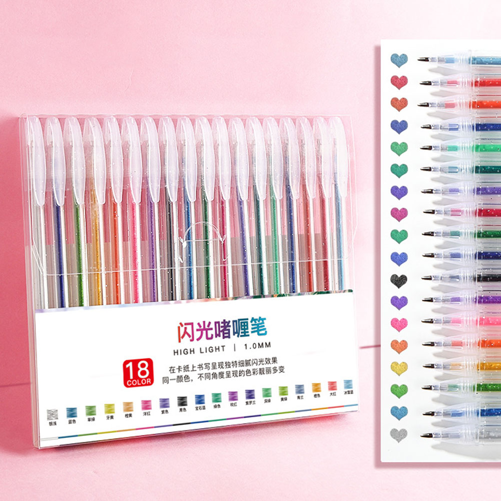 글리터 젤 펜 세트 부드럽게 흐르는 잉크로 휴일 선물용 - Gel Ink Pen Set 리뷰 및 가격