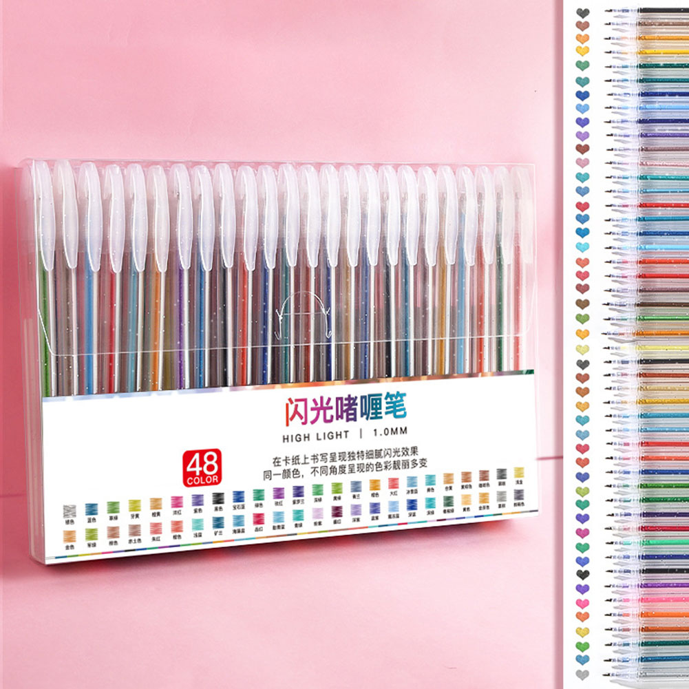 글리터 젤 펜 세트 부드럽게 흐르는 잉크로 휴일 선물용 - Gel Ink Pen Set 리뷰 및 가격