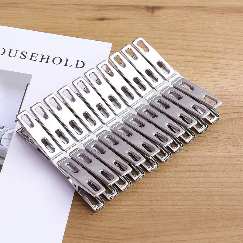 20pcs 스테인레스 스틸 플랫 입 Clothespin - Binder Clip Assorted 리뷰 및 가격