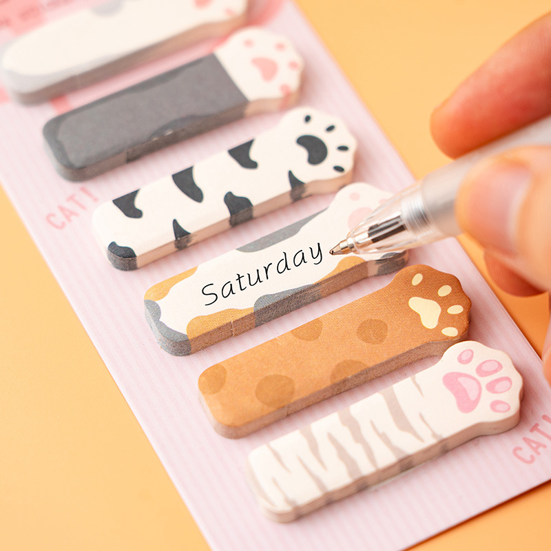 40팩 귀여운 고양이 메모 패드 스티커 북마크 할 일  - Stationery Office Items List 리뷰 및 가격