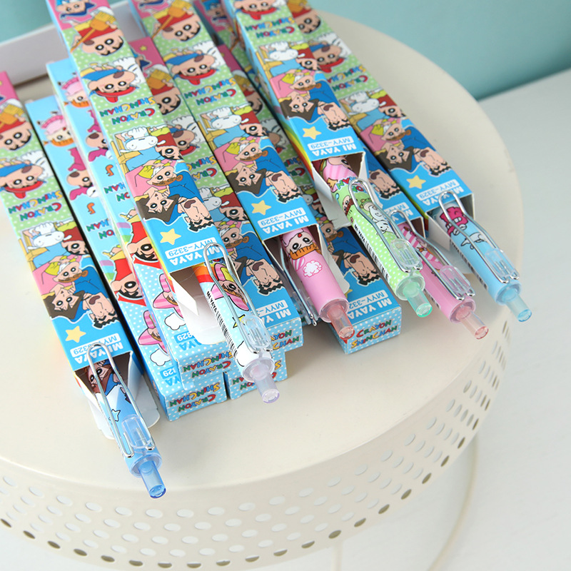 6Pcs 만화 크레용 신짱 젤 펜 절묘한 블라인드 박스 - Stationery Warehouse 리뷰 및 가격
