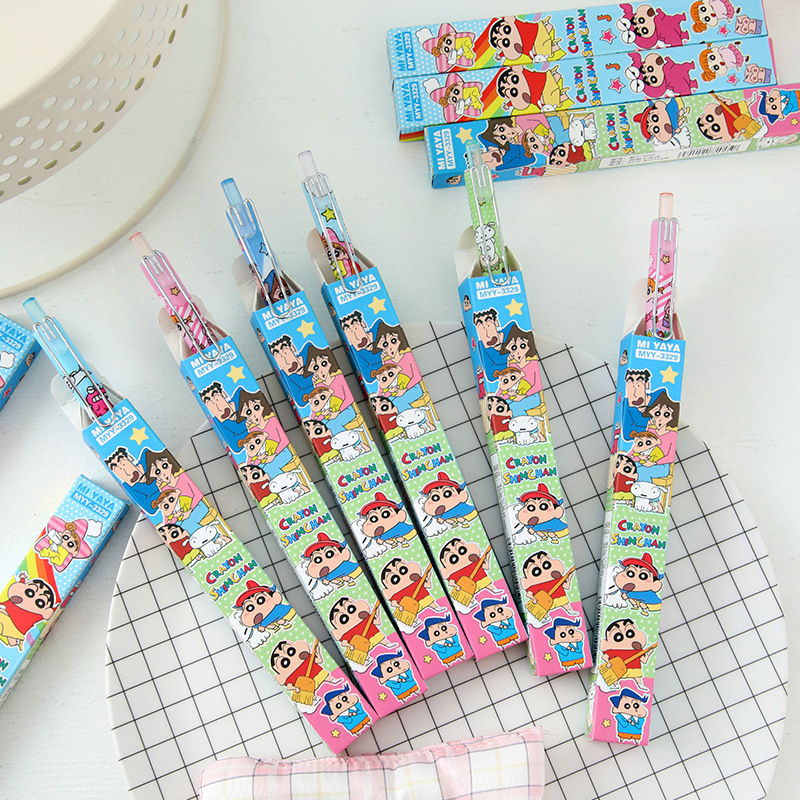 6Pcs 만화 크레용 신짱 젤 펜 절묘한 블라인드 박스 - Stationery Warehouse 리뷰 및 가격