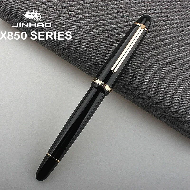 1/5 PCS JINHAO X850 만년필 블랙 골드  - Stationery Supply Business 리뷰 및 가격